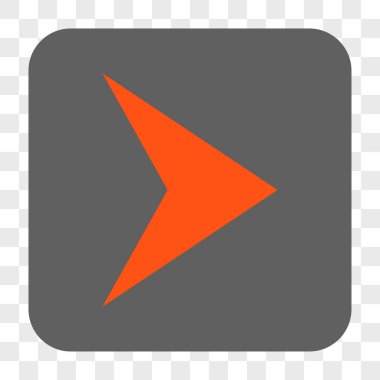 Ok ucu sağ yuvarlak kare düğme