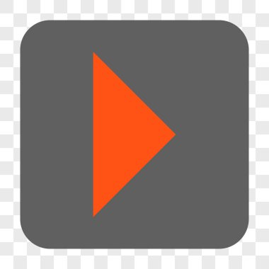 Ok ucu sağ yuvarlak kare düğme