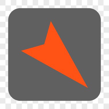 Kare düğme ok ucu sağ aşağı yuvarlanmış