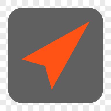 Kare düğme ok ucu sağ-yukarı yuvarlanır