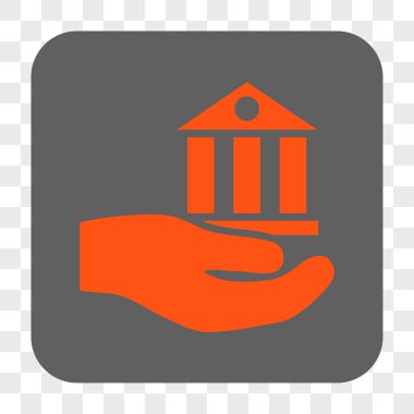 Banka hizmet yuvarlak kare düğme