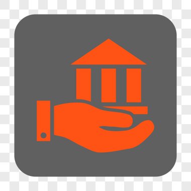 Banka hizmet yuvarlak kare düğme