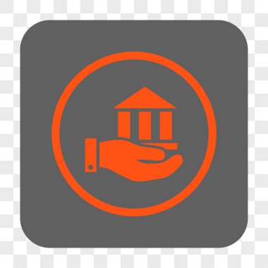 Banka hizmet yuvarlak kare düğme