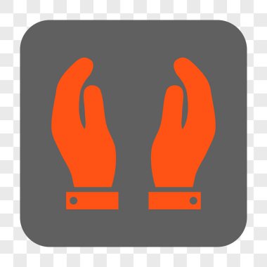 Eller yuvarlak kare düğme bakım