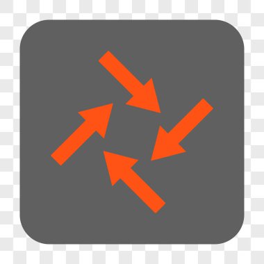 Merkezcil okları yuvarlak kare düğme