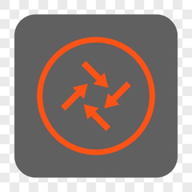 Merkezcil okları yuvarlak kare düğme