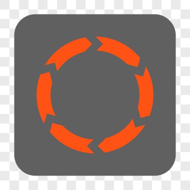 Dolaşım yuvarlak kare düğme