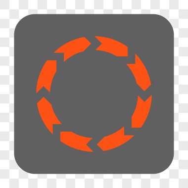 Dolaşım yuvarlak kare düğme