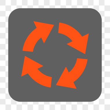 Dolaşım yuvarlak kare düğme