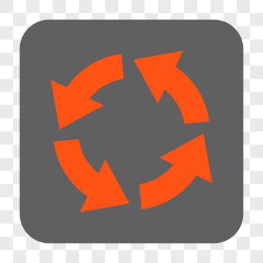 Dolaşım yuvarlak kare düğme