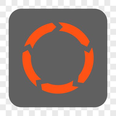 Dolaşım yuvarlak kare düğme