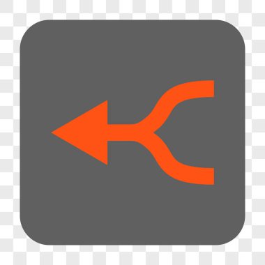 Ok sol yuvarlak kare düğme birleştirmek