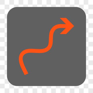 Eğri ok yuvarlak kare düğme