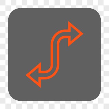 Eğri Exchange ok yuvarlak kare düğme