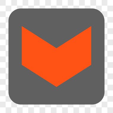 Yuvarlatılmış Kare düğme aşağı yön