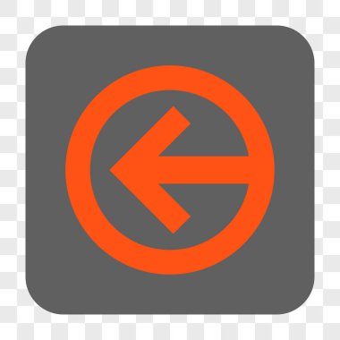 Yön sol yuvarlak kare düğme