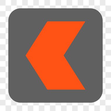 Yön sol yuvarlak kare düğme