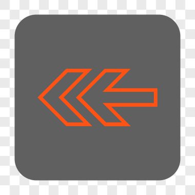 Yön sol yuvarlak kare düğme