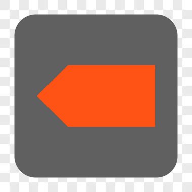 Yön sol yuvarlak kare düğme