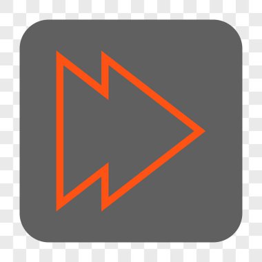 Yön sağ yuvarlak kare düğme