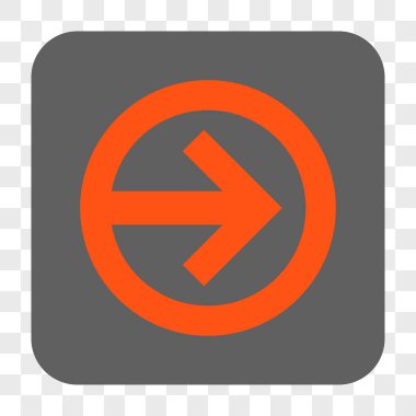 Yön sağ yuvarlak kare düğme