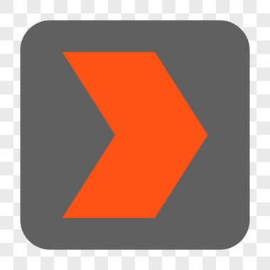 Yön sağ yuvarlak kare düğme