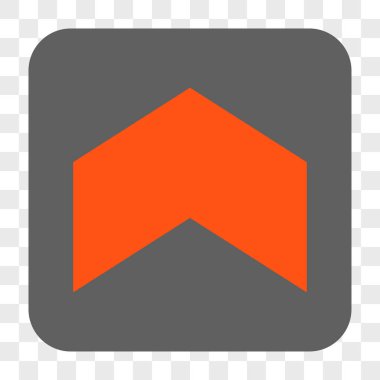 Yön yukarı yuvarlak kare düğme