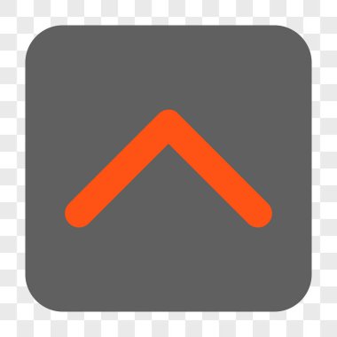 Yön yukarı yuvarlak kare düğme