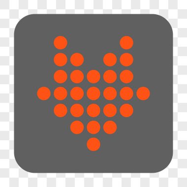 Yuvarlatılmış Kare düğme aşağı noktalı ok