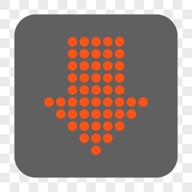 Yuvarlatılmış Kare düğme aşağı noktalı ok