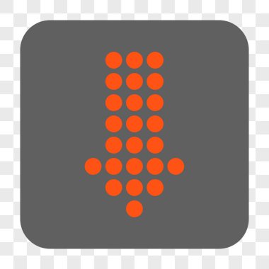 Yuvarlatılmış Kare düğme aşağı noktalı ok