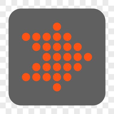 Noktalı ok sağ yuvarlak kare düğme