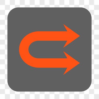 Çift sağ ok yuvarlak kare düğme