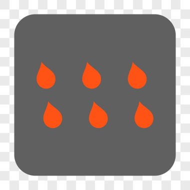 Damla kare düğme yuvarlak