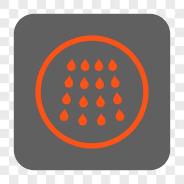 Damla kare düğme yuvarlak