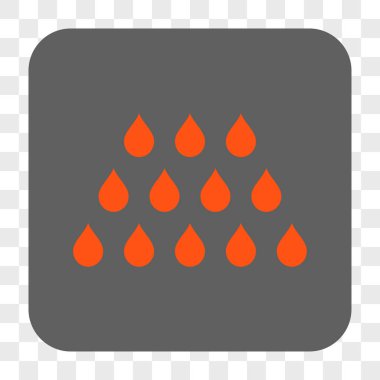 Damla kare düğme yuvarlak