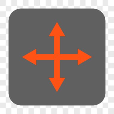 Genişletin okları yuvarlak kare düğme