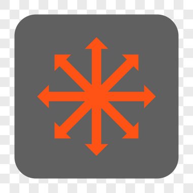 Genişletin okları yuvarlak kare düğme