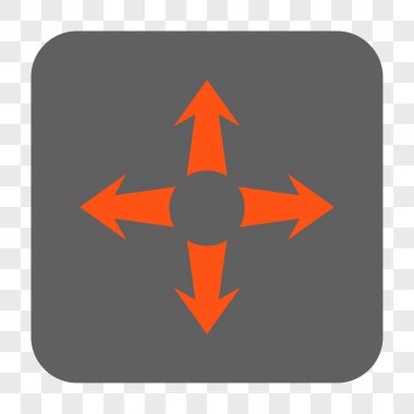 Genişletin okları yuvarlak kare düğme