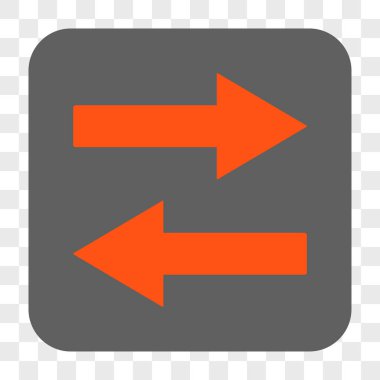 Yatay Çevir okları yuvarlak kare düğme