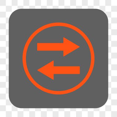 Yatay Çevir okları yuvarlak kare düğme