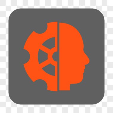 Akıl yuvarlak kare düğme