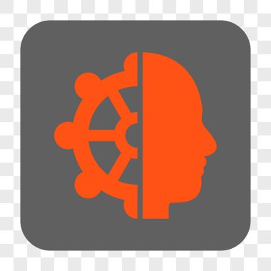 Akıl yuvarlak kare düğme