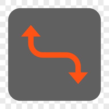 Ters viraj ok yuvarlak kare düğme