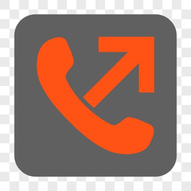 Çağrı giden yuvarlak kare düğme