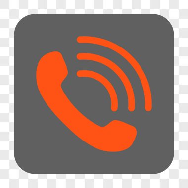 Telefon görüşmesi yuvarlak kare düğme