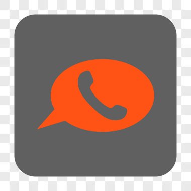 Telefon mesajı yuvarlak kare düğme