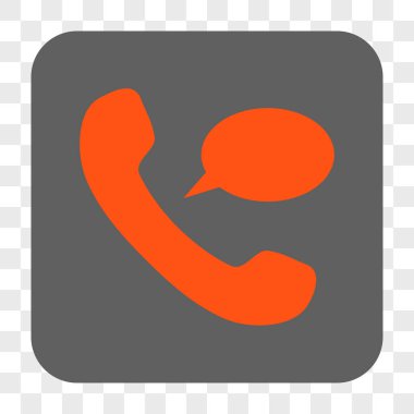 Telefon mesajı yuvarlak kare düğme