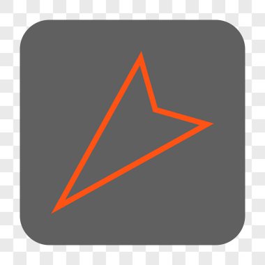 İşaretçi sol aşağı kare düğme yuvarlak