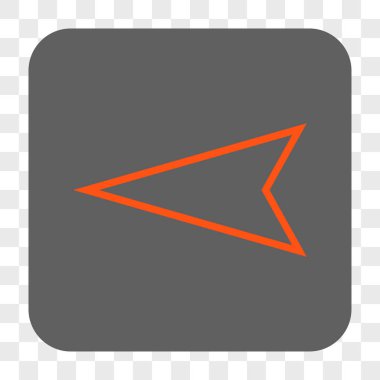 İşaretçi sol yuvarlak kare düğme